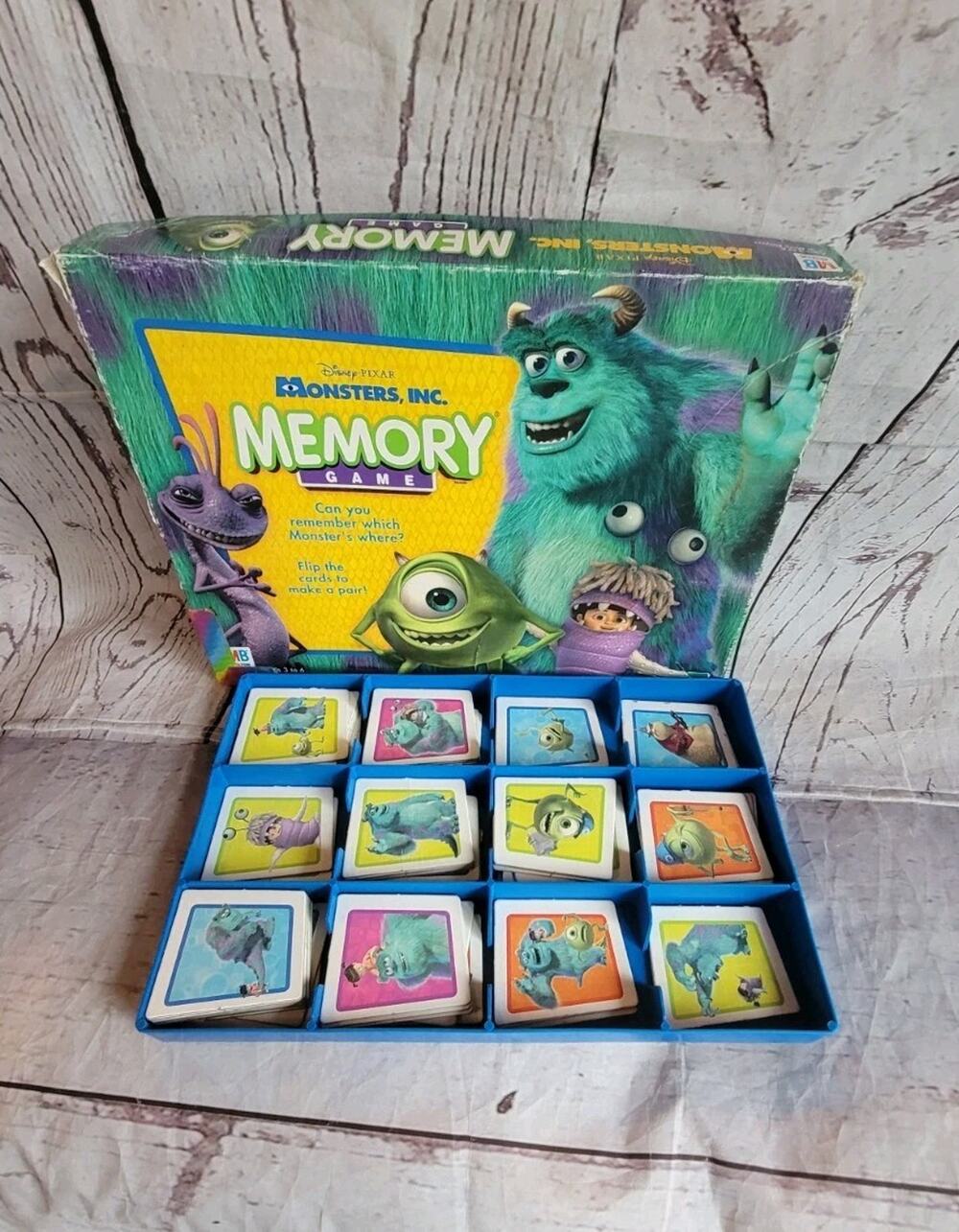 Hasbro Monsters Inc 2001 Memory Game Pixar Disney, Sully Boo incomplete